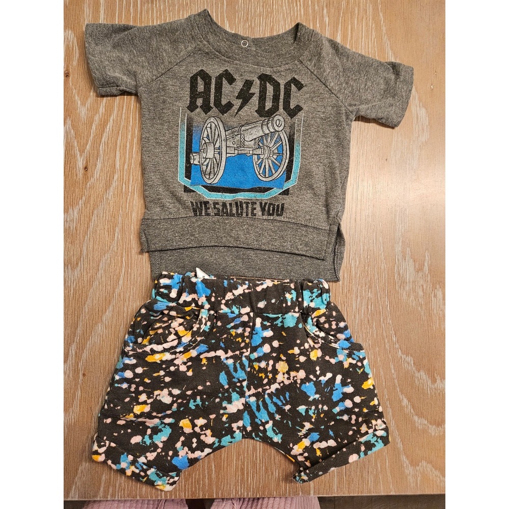 AC/DC baby boy outfit size newborn